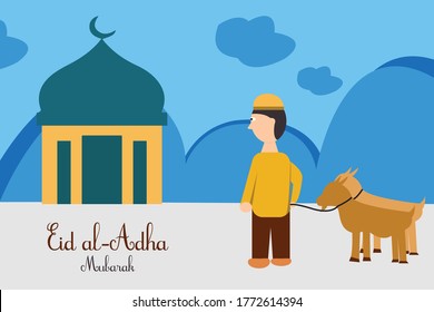 Vektorgrafik von eid al adha, perfekt für Hintergrund oder Vorlage zum Feiern der islamischen eid al adha
