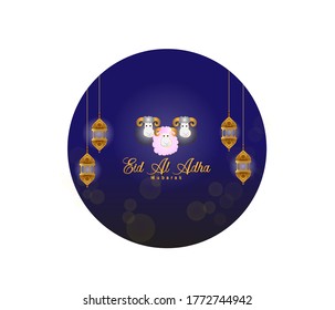 vector illustration of Eid Al Adha. abstract presentation for cards, banner, invitation.