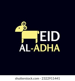 Vektorgrafik von Eid Al Adha auf blauem Hintergrund, Poster oder Banner-Design