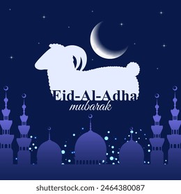 Ilustración vectorial de la Plantilla de medios sociales Eid al Adha