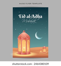Vector illustration of Eid al Adha social media feed template