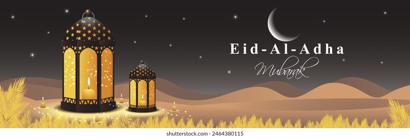 Vector illustration of Eid al Adha social media feed template