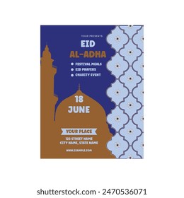 Vector Illustration of Eid Al Adha Flyer Poster