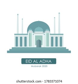 Ilustración vectorial del saludo Eid al-Adha 2020