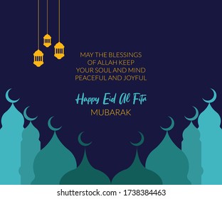 Vector Illustration of Eid Al-Fitr Celebrations