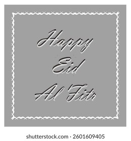 Vector illustration of Eid al-Fitr greeting card background with beautiful Islamic design border