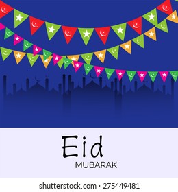 Vector illustration for Eid Mubarak.
