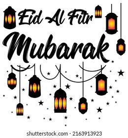 Vector illustration of eid Mubarak banner background template illustration, social media banner. editable. 4000 x 4000 pixel perfect.