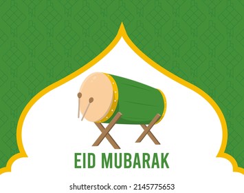 Vector illustration of eid mubarak design background. Seamless pattern ramadan background. Poster or banner.