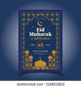 Vector Illustration of Eid Mubarak Flyer