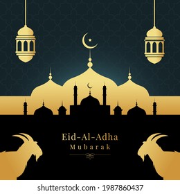 Vector illustration Eid-Al-Adha Background Design Template