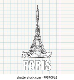 Vector illustration with eifel tower.
