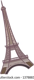 Vector illustration of Eiffel Tower