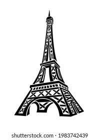 Vector illustration of Eiffel Tower