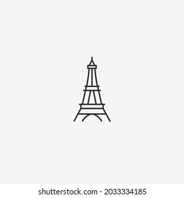 Vector illustration of eiffel tower city