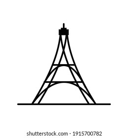Vector Illustration of Eiffel Tower icon Paris 