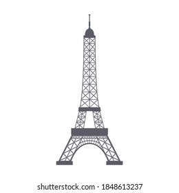 Vector illustration of the Eiffel Tower, landmark of Paris.