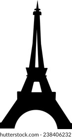 ilustración vectorial de la Torre Eiffel sobre un fondo transparente