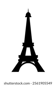 vector illustration of the eiffel tower on a white background