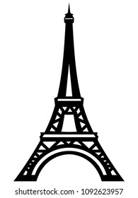 Vector illustration of Eiffel Tower of Paris