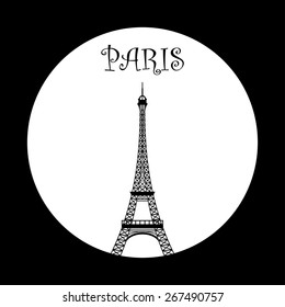 Vector illustration of Eiffel tower in Paris