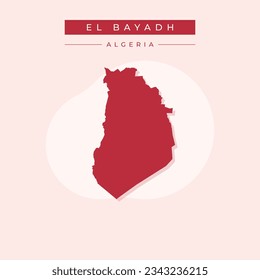 Vector illustration vector of El Bayadh map Africa