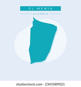 Vector illustration vector of El Menia map Africa