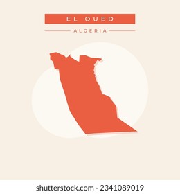 Vector illustration vector of El Oued map Africa