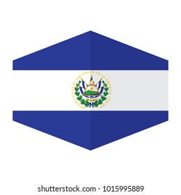 vector illustration of El Salvador flag, official colors and proportion correctly. 