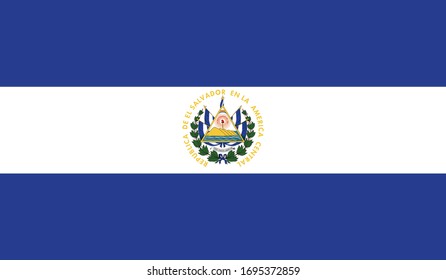 vector illustration of El Salvador flag