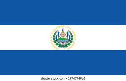 vector illustration of the El Salvador flag. patriotic concept