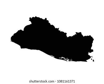 vector illustration of El Salvador map
