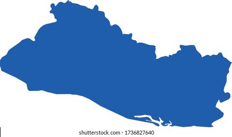 vector illustration of El Salvador map