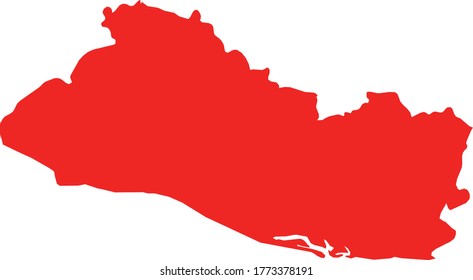 vector illustration of El Salvador map