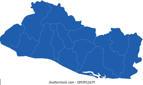 ilustración vectorial del mapa de El Salvador