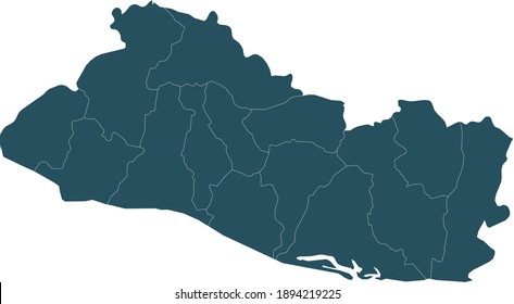 vector illustration of El Salvador map