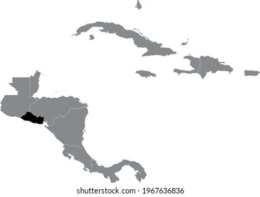 vector illustration of El Salvador map 