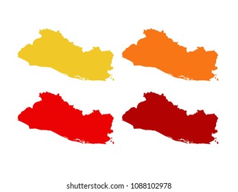 vector illustration of El Salvador maps