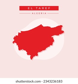 Vector illustration vector of El Taref map Africa