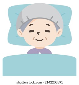 Vector illustration of elderly people hairwash