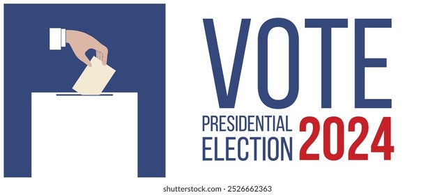 Ilustração vetorial das eleições presidenciais de 5 de novembro nos Estados Unidos. Fundo azul