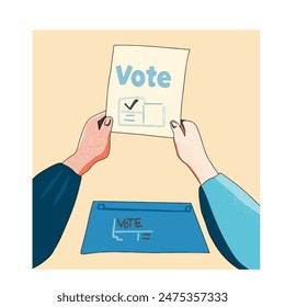Vector illustration of elections. Presidential election isolated logo, icon, opening