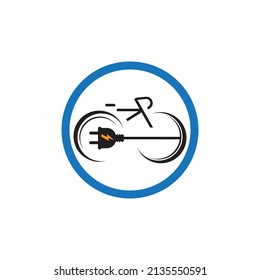 vector illustration of  Electric Bike  Logo Design