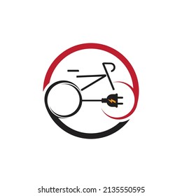 vector illustration of  Electric Bike  Logo Design