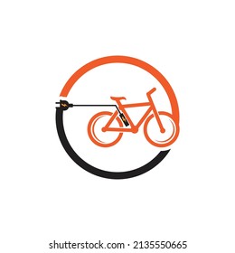 vector illustration of  Electric Bike  Logo Design