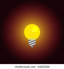 Ilustración vectorial de la bombilla eléctrica