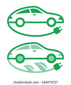 Vector illustration of electric car
