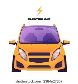 vector illustration electric car  consept