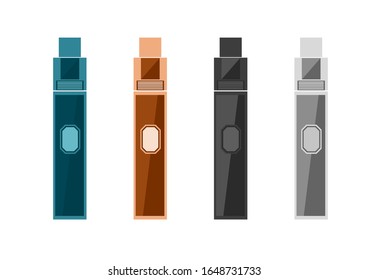 Ilustración vectorial de un cigarrillo eléctrico, fondo blanco, utilizado en negocios como afiche, presentación, publicidad, diseño, logotipo