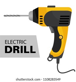 
Vector illustration of an electric drill